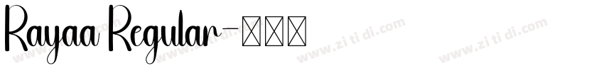 Rayaa Regular字体转换